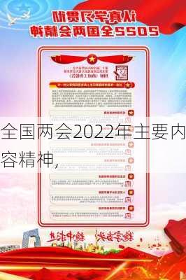 全国两会2022年主要内容精神,-第3张图片-星梦范文网