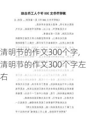 清明节的作文300个字,清明节的作文300个字左右-第2张图片-星梦范文网