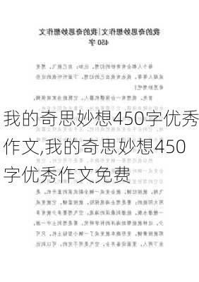 我的奇思妙想450字优秀作文,我的奇思妙想450字优秀作文免费-第3张图片-星梦范文网