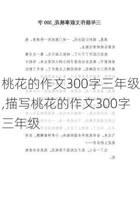 桃花的作文300字三年级,描写桃花的作文300字三年级-第3张图片-星梦范文网