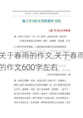 关于春雨的作文,关于春雨的作文600字左右-第3张图片-星梦范文网