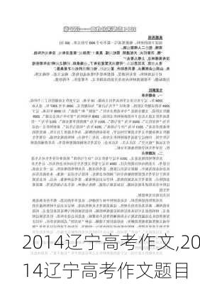 2014辽宁高考作文,2014辽宁高考作文题目-第3张图片-星梦范文网