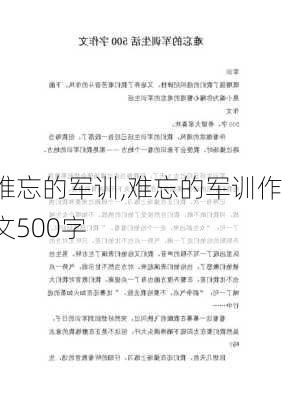 难忘的军训,难忘的军训作文500字-第2张图片-星梦范文网