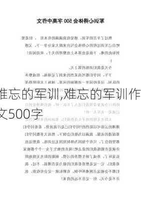 难忘的军训,难忘的军训作文500字-第3张图片-星梦范文网