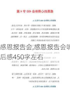 感恩报告会,感恩报告会听后感450字左右