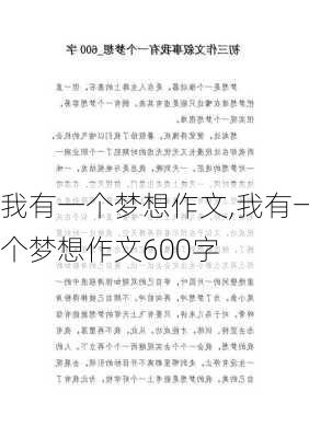 我有一个梦想作文,我有一个梦想作文600字-第2张图片-星梦范文网