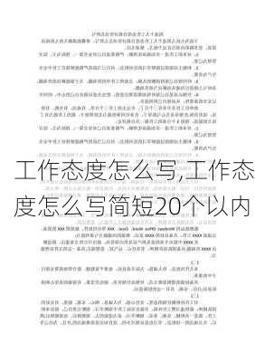 工作态度怎么写,工作态度怎么写简短20个以内-第3张图片-星梦范文网