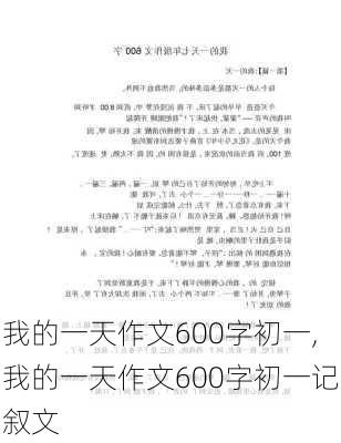 我的一天作文600字初一,我的一天作文600字初一记叙文-第2张图片-星梦范文网