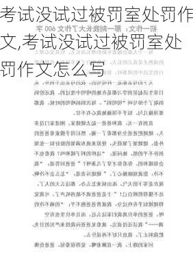 考试没试过被罚室处罚作文,考试没试过被罚室处罚作文怎么写-第3张图片-星梦范文网