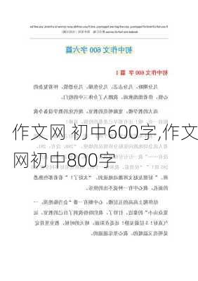 作文网 初中600字,作文网初中800字-第3张图片-星梦范文网