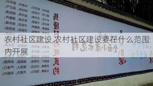 农村社区建设,农村社区建设要在什么范围内开展-第3张图片-星梦范文网