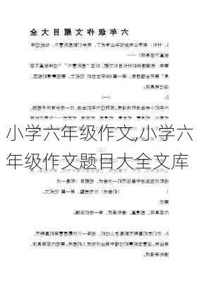 小学六年级作文,小学六年级作文题目大全文库-第2张图片-星梦范文网