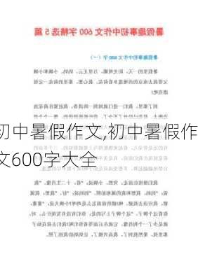 初中暑假作文,初中暑假作文600字大全-第3张图片-星梦范文网