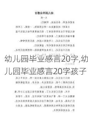 幼儿园毕业感言20字,幼儿园毕业感言20字孩子-第3张图片-星梦范文网