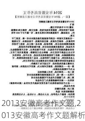 2013安徽高考作文题,2013安徽高考作文题解析-第3张图片-星梦范文网