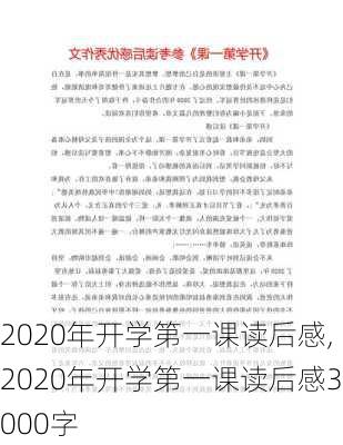 2020年开学第一课读后感,2020年开学第一课读后感3000字-第3张图片-星梦范文网