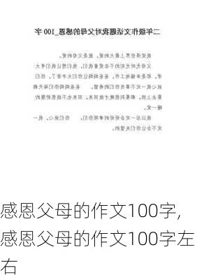 感恩父母的作文100字,感恩父母的作文100字左右-第2张图片-星梦范文网