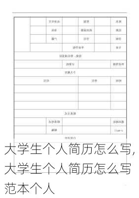 大学生个人简历怎么写,大学生个人简历怎么写 范本个人-第3张图片-星梦范文网