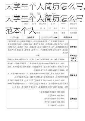 大学生个人简历怎么写,大学生个人简历怎么写 范本个人-第2张图片-星梦范文网