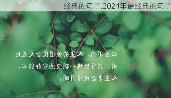 经典的句子,2024年最经典的句子