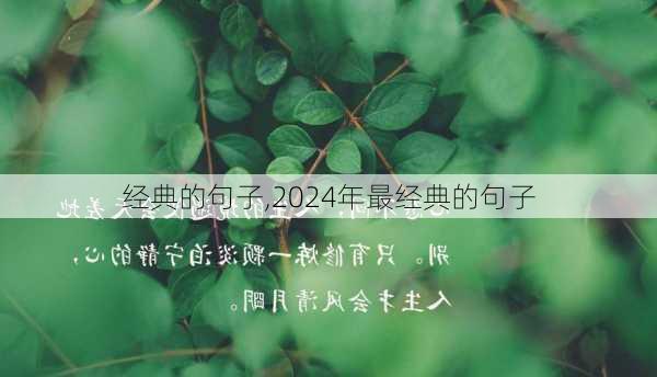 经典的句子,2024年最经典的句子