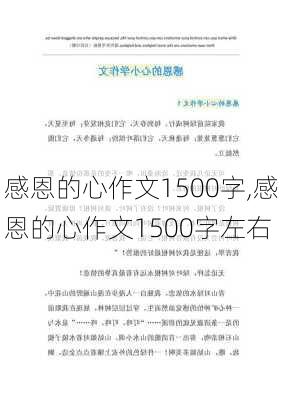 感恩的心作文1500字,感恩的心作文1500字左右-第3张图片-星梦范文网