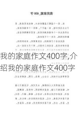 我的家庭作文400字,介绍我的家庭作文400字-第2张图片-星梦范文网