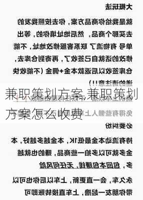 兼职策划方案,兼职策划方案怎么收费-第3张图片-星梦范文网