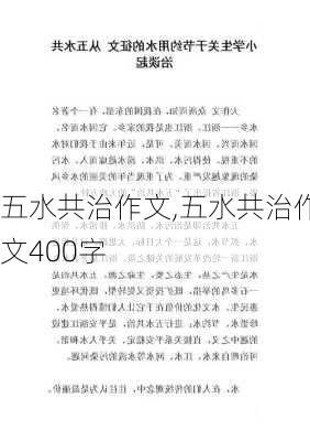 五水共治作文,五水共治作文400字-第2张图片-星梦范文网