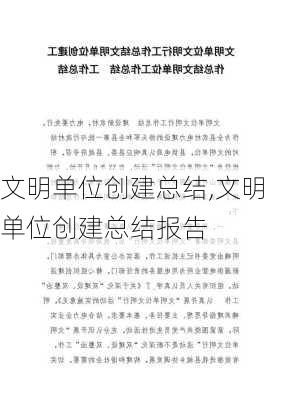 文明单位创建总结,文明单位创建总结报告-第2张图片-星梦范文网