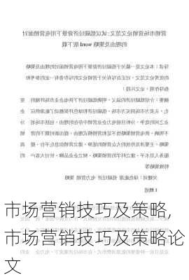 市场营销技巧及策略,市场营销技巧及策略论文-第3张图片-星梦范文网