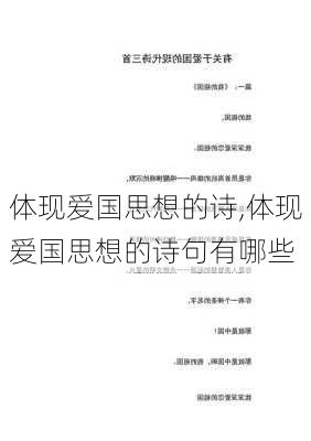 体现爱国思想的诗,体现爱国思想的诗句有哪些-第3张图片-星梦范文网