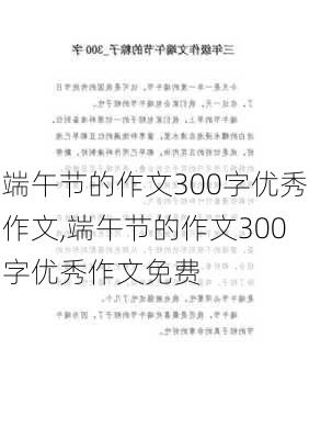 端午节的作文300字优秀作文,端午节的作文300字优秀作文免费-第3张图片-星梦范文网