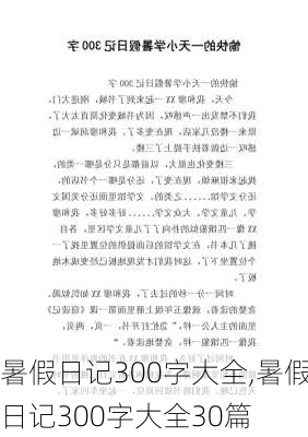 暑假日记300字大全,暑假日记300字大全30篇-第2张图片-星梦范文网