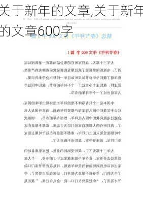 关于新年的文章,关于新年的文章600字-第2张图片-星梦范文网