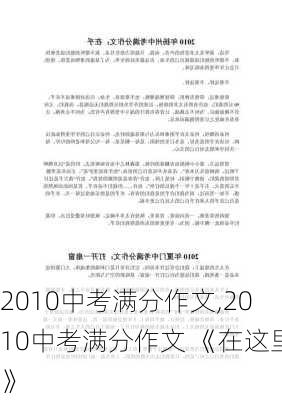 2010中考满分作文,2010中考满分作文 《在这里》