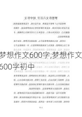 梦想作文600字,梦想作文600字初中-第3张图片-星梦范文网