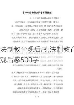 法制教育观后感,法制教育观后感500字