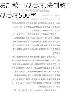 法制教育观后感,法制教育观后感500字-第2张图片-星梦范文网