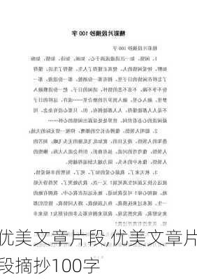 优美文章片段,优美文章片段摘抄100字-第2张图片-星梦范文网