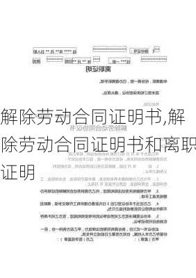 解除劳动合同证明书,解除劳动合同证明书和离职证明-第1张图片-星梦范文网