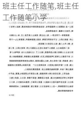 班主任工作随笔,班主任工作随笔小学