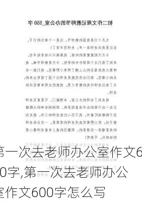 第一次去老师办公室作文600字,第一次去老师办公室作文600字怎么写-第2张图片-星梦范文网