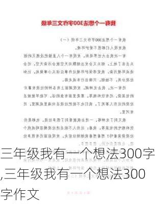 三年级我有一个想法300字,三年级我有一个想法300字作文-第3张图片-星梦范文网