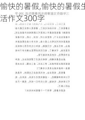 愉快的暑假,愉快的暑假生活作文300字-第2张图片-星梦范文网