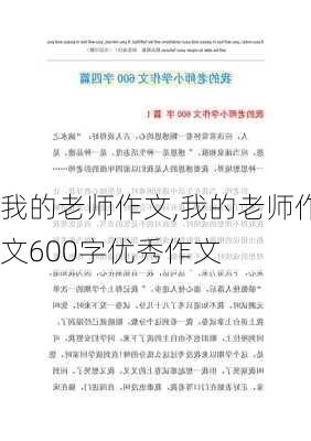 我的老师作文,我的老师作文600字优秀作文-第3张图片-星梦范文网