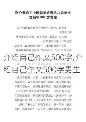 介绍自己作文500字,介绍自己作文500字男生-第3张图片-星梦范文网