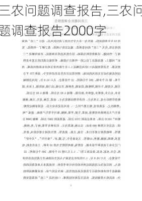 三农问题调查报告,三农问题调查报告2000字-第3张图片-星梦范文网