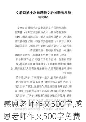 感恩老师作文500字,感恩老师作文500字免费-第3张图片-星梦范文网