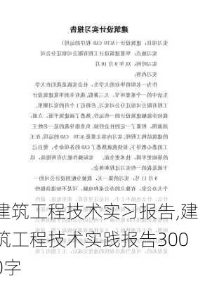 建筑工程技术实习报告,建筑工程技术实践报告3000字-第3张图片-星梦范文网